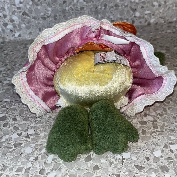 Gund Sweet Peas Ribbirta 60033 Small Plush Frog Flower in Backpack with Tag Toy - Picture 8 of 16